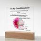 To My Granddaughter | Square Acrylic Plaque