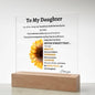 To My Daughter | Acrylic Square Plaque