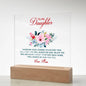 "To My Daughter" Acrylic Plaque - A Lasting Message of Love from Mom