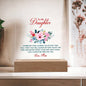 "To My Daughter" Acrylic Plaque - A Lasting Message of Love from Mom