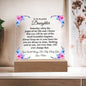 To My Beautiful Daughter Acrylic Plaque | Most Beautiful Chapter