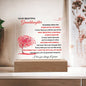 To My Beautiful Granddaughter | Square Acrylic Plate