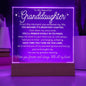 (ALMOST SOLD OUT!) To My Beautiful Granddaughter | Acrylic Plaque Lamp