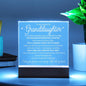 (ALMOST SOLD OUT!) To My Beautiful Granddaughter | Acrylic Plaque Lamp