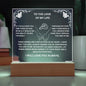 To the Love of My Life - Acrylic Plaque with Wedding Rings – Romantic Keepsake Gift