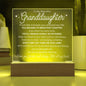 (ALMOST SOLD OUT!) To My Beautiful Granddaughter | Acrylic Plaque Lamp
