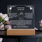 To the Love of My Life - Acrylic Plaque with Wedding Rings – Romantic Keepsake Gift
