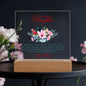 "To My Daughter" Acrylic Plaque - A Lasting Message of Love from Mom