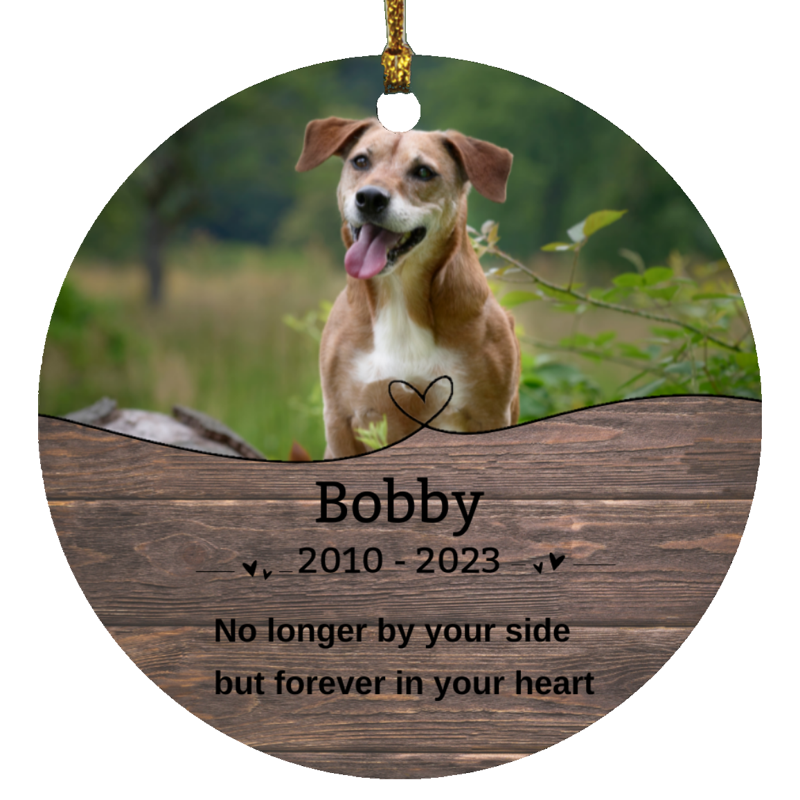 In Loving Memory Personalized Pet Circle Ornament | Christmas Gifts