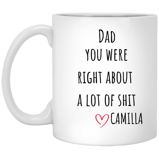 Dad, You Were Right About A Lot Of Things - Mug| Personalized Gift to Dad