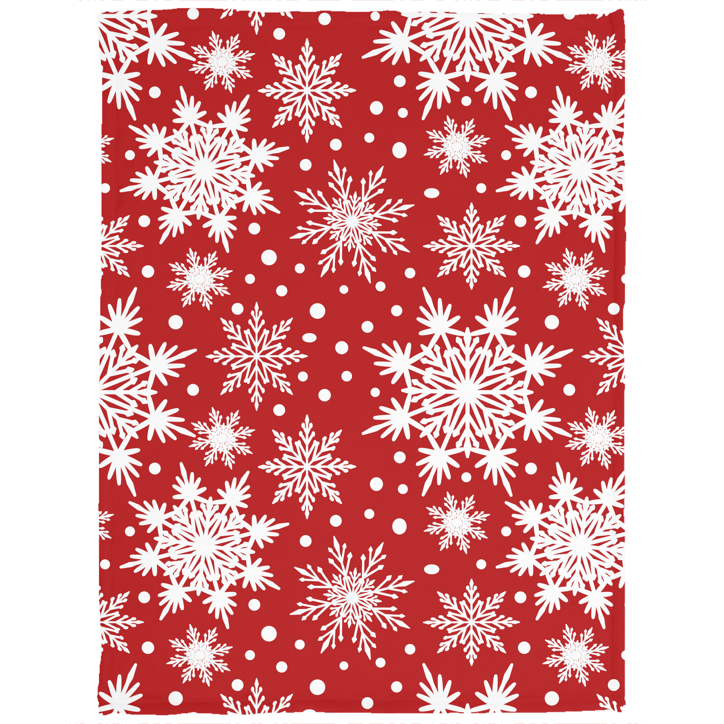 Snow Flakes Christmas Cozy Plush Fleece Blanket | Christmas Gift