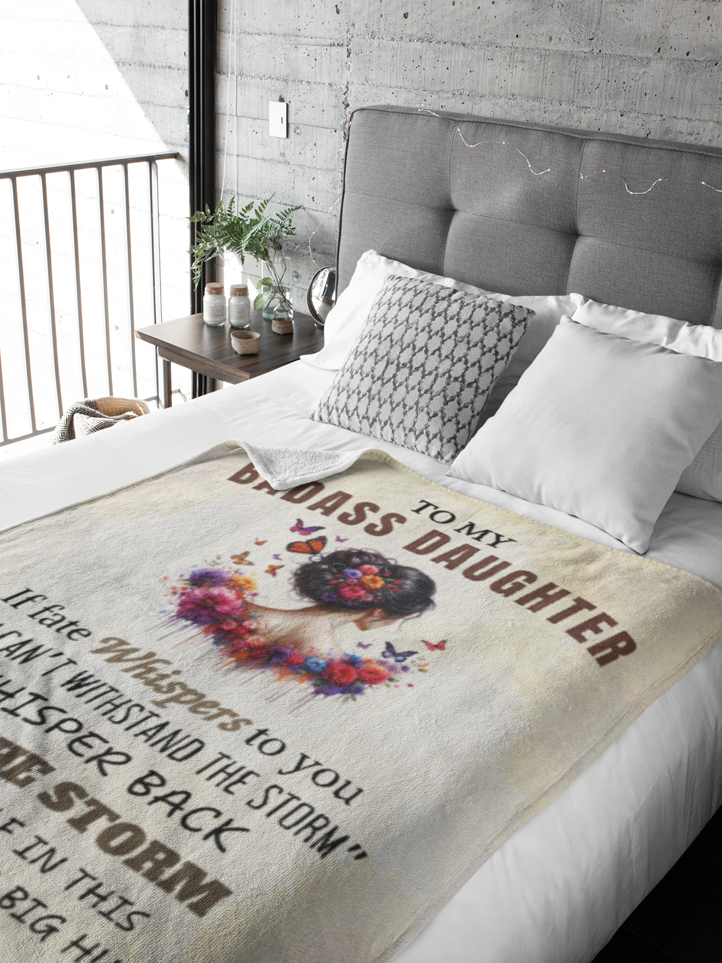 To My Badass Daughter Blanket | Gift For Daughter