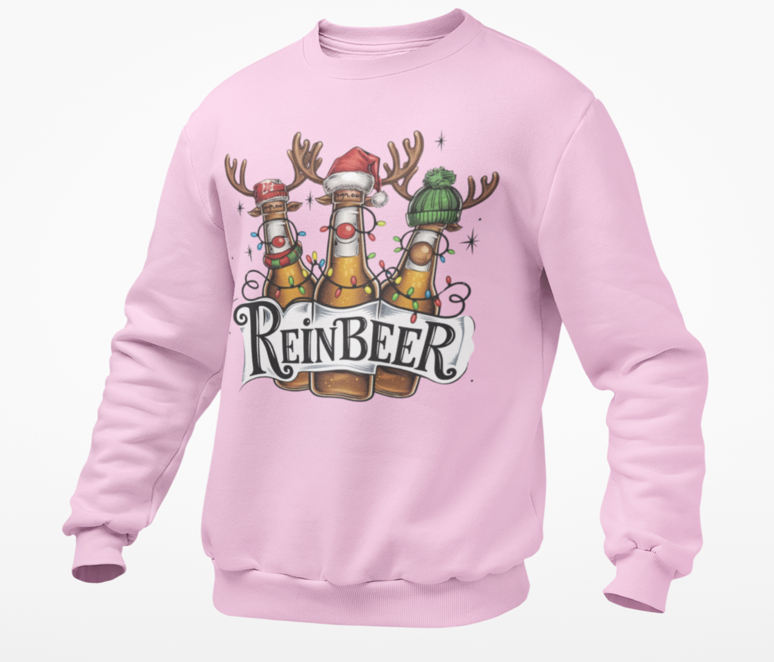 Christmas Reinbeer T-Shirt & Sweatshirt - Funny Holiday Apparel for Beer Lovers