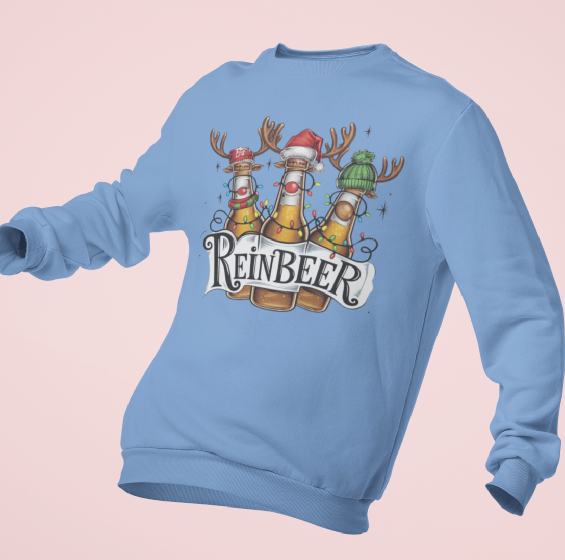 Christmas Reinbeer T-Shirt & Sweatshirt - Funny Holiday Apparel for Beer Lovers
