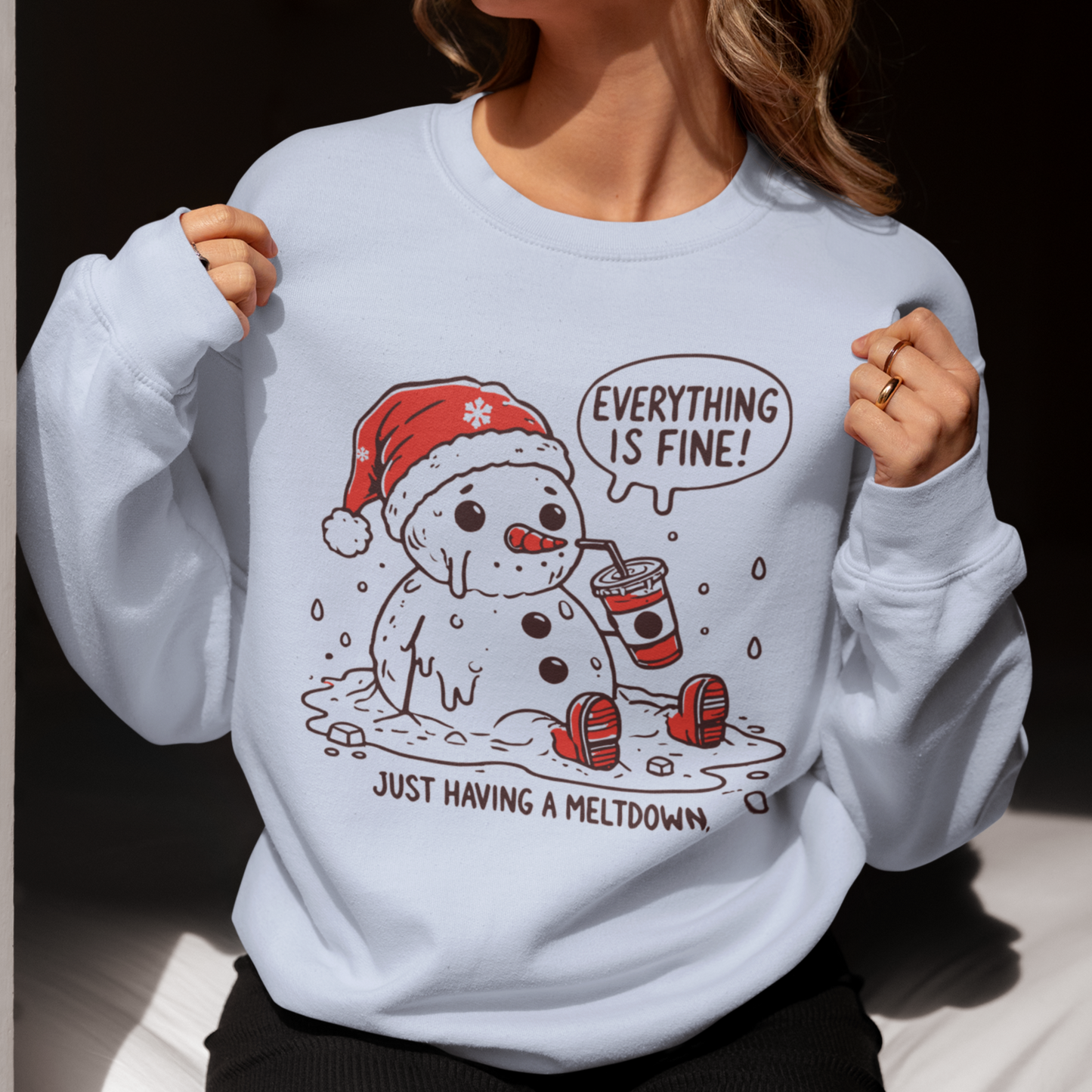 Everything is fine Snowman T-Shirt| Sweatshirt | Hoodie