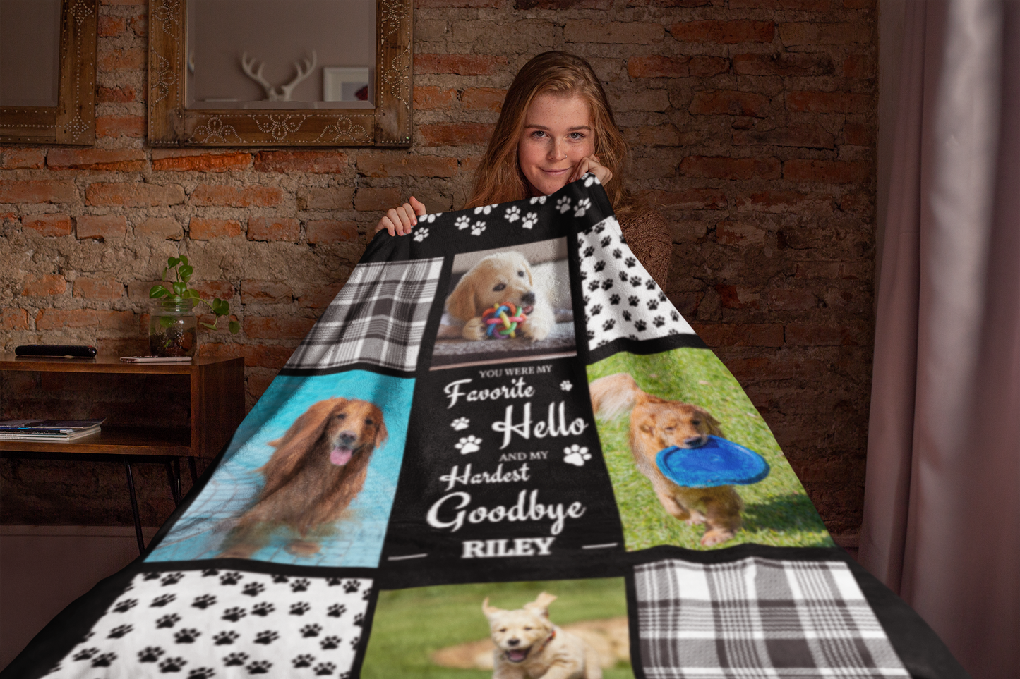 Custom Photo You Were My Favorite Hello And My Hardest Goodbye - Memorial Personalized Custom Blanket - Sympathy Gift For Pet Owners, Pet Lovers