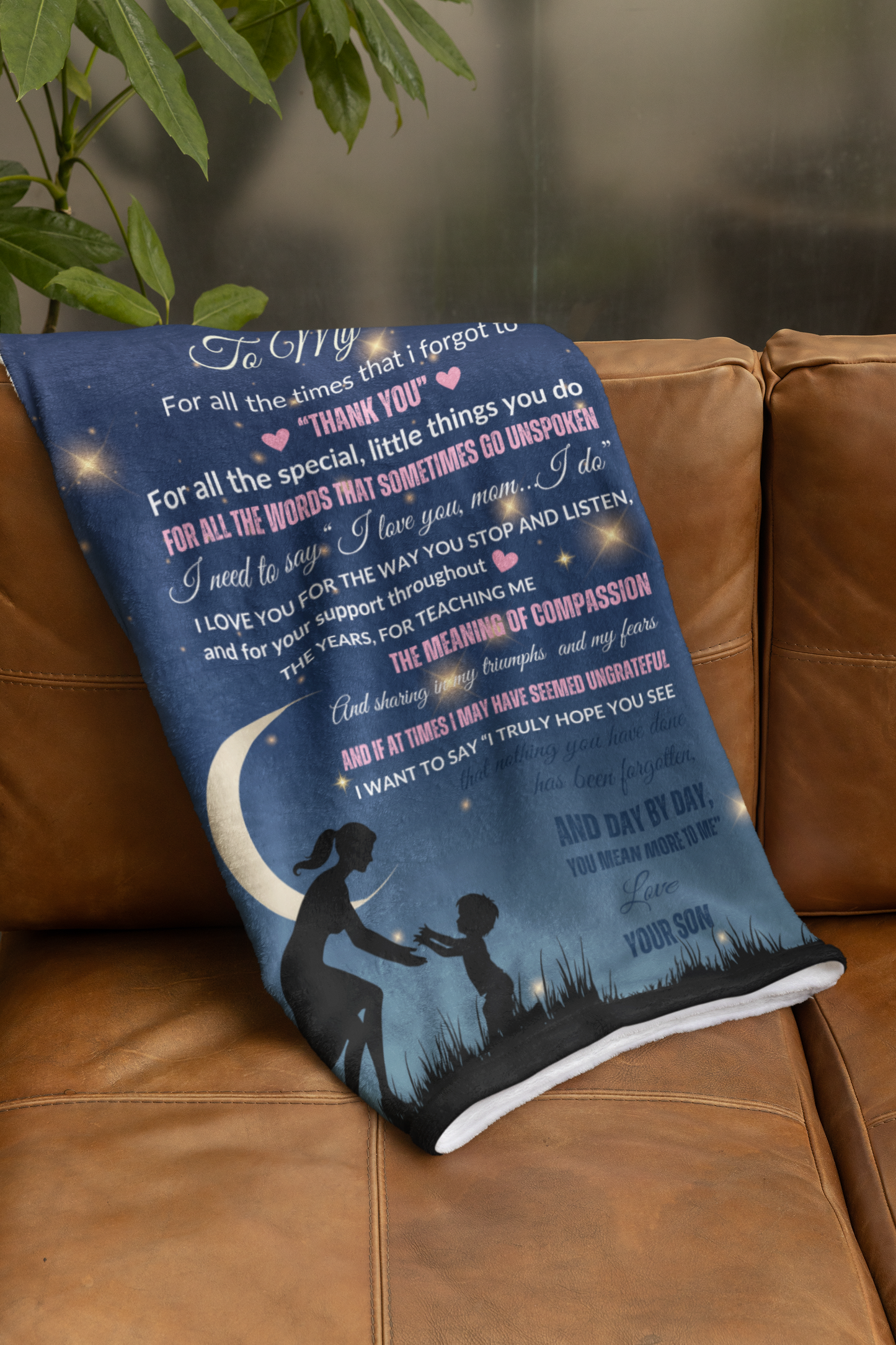 From Son to Mom Cozy Blanket | Gift for Mom