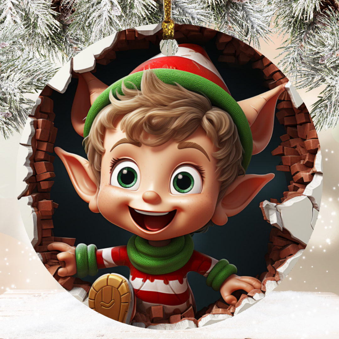 Whimsical 3D Christmas Ornaments: Reindeer, Santa, Penguins, Gnomes & Snowmen!
