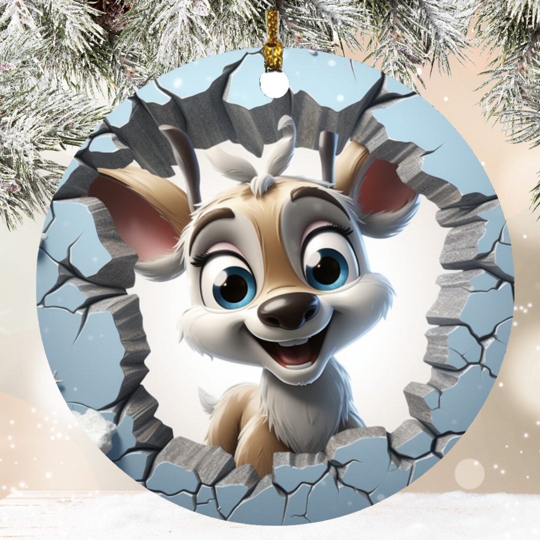 Whimsical 3D Christmas Ornaments: Reindeer, Santa, Penguins, Gnomes & Snowmen!