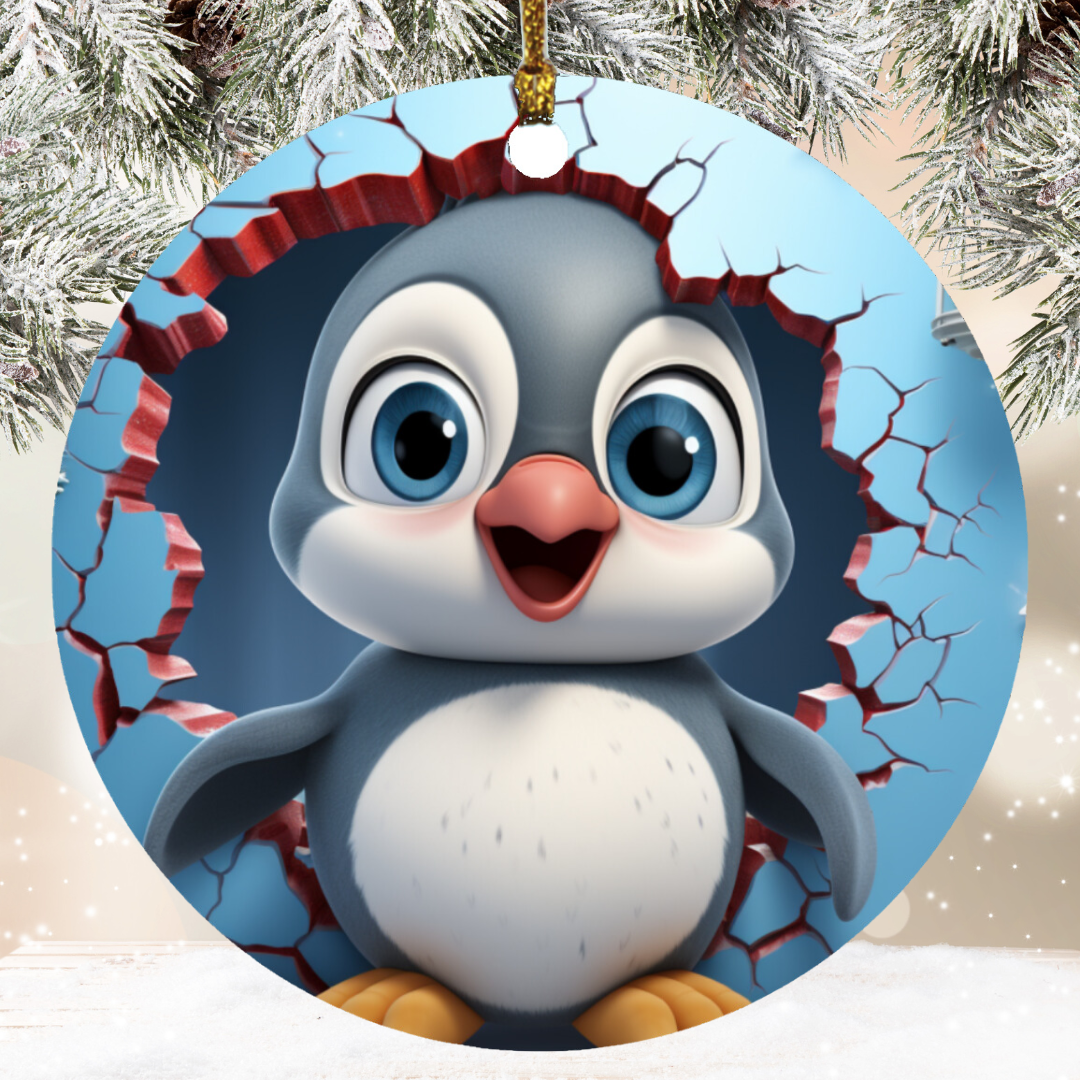 Whimsical 3D Christmas Ornaments: Reindeer, Santa, Penguins, Gnomes & Snowmen!