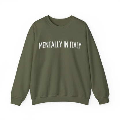 "Mentally in Italy" Embroidered Sweatshirt – Cozy Italian Style