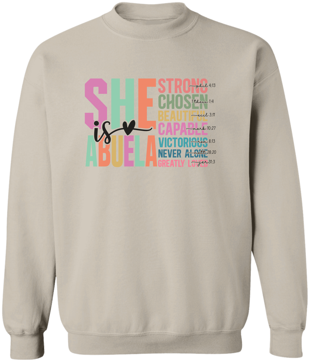 Empowering Sweatshirts for Mom, Mama, Mimi & Abuela – Strong, Beautiful, Capable