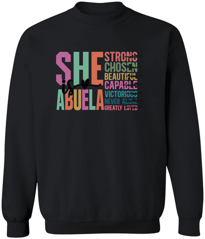 Empowering Sweatshirts for Mom, Mama, Mimi & Abuela – Strong, Beautiful, Capable