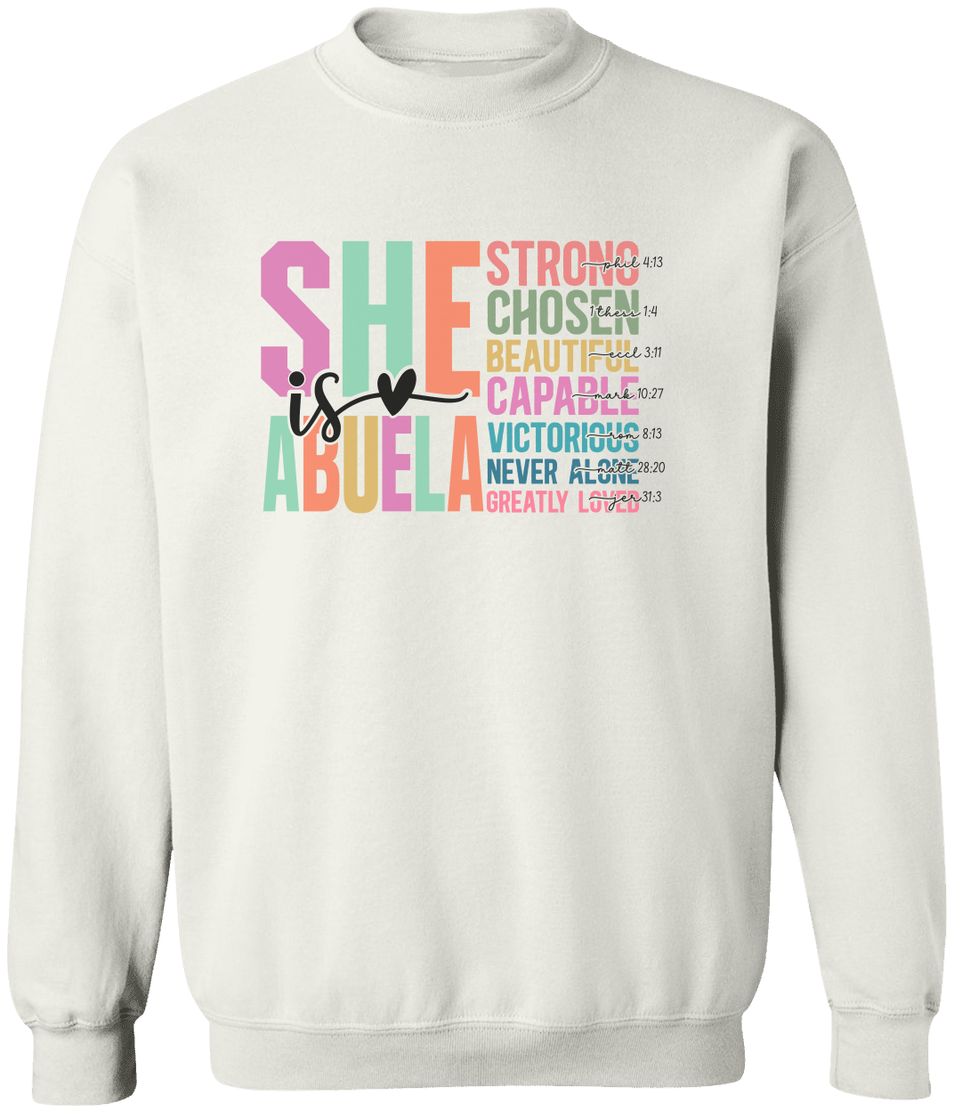 Empowering Sweatshirts for Mom, Mama, Mimi & Abuela – Strong, Beautiful, Capable